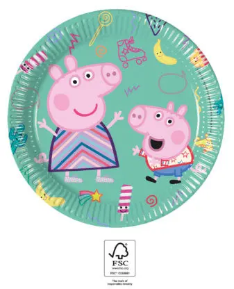 Peppa Pig Next Generation, Peppa Pig Pappteller 8 Stück 20 cm FSC Produktfoto