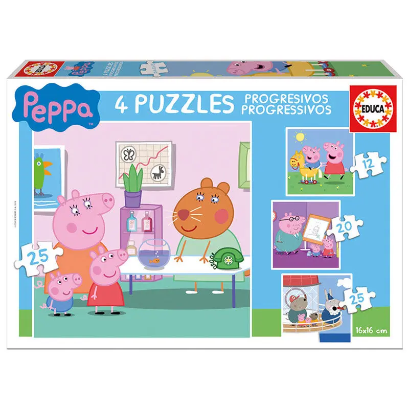 Peppa Pig Progressive Puzzle 12-16-20-25St termékfotó