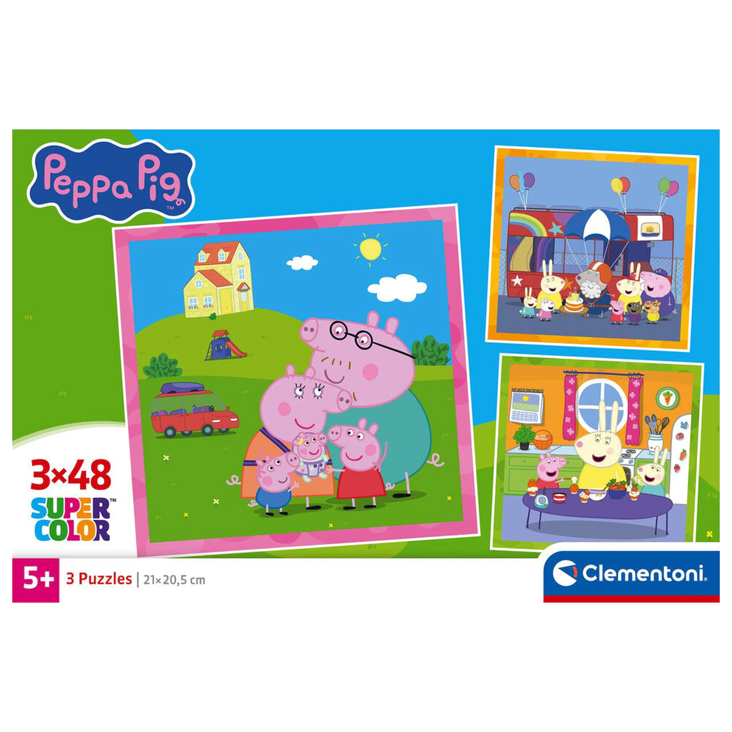 Peppa Pig puzzle 3x48 Stück Produktfoto