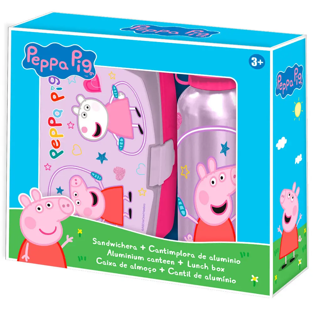 Peppa Pig Lunchbox + Aluminium Flasche 500ml Produktfoto