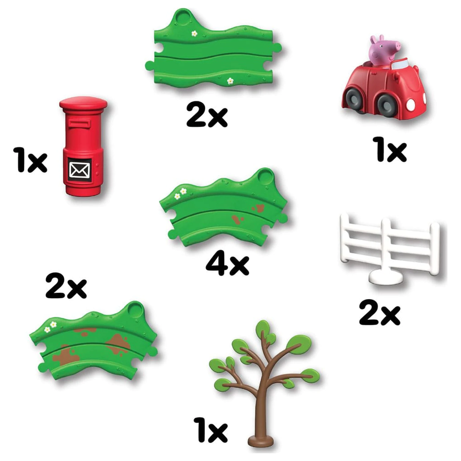 Peppa Pig Whizz Around Peppa's Kleines Rotes Auto Set Produktfoto