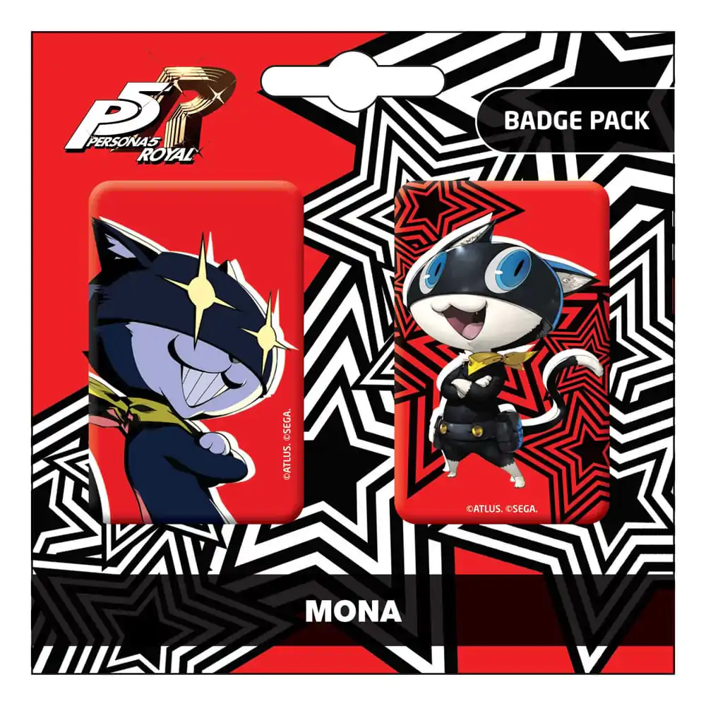 Persona 5 Royal Ansteck-Buttons Doppelpack Mona / Morgana termékfotó