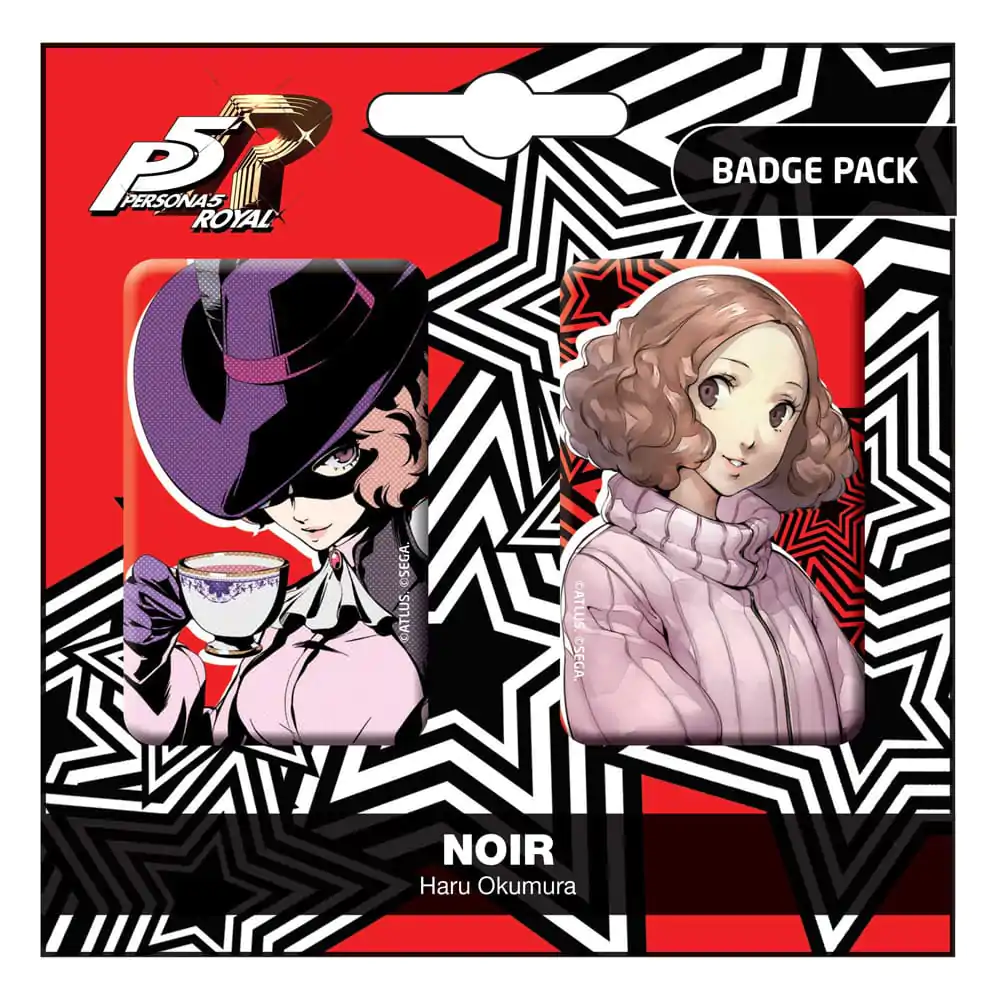 Persona 5 Royal Ansteck-Buttons Doppelpack Noir / Haru Okumura termékfotó