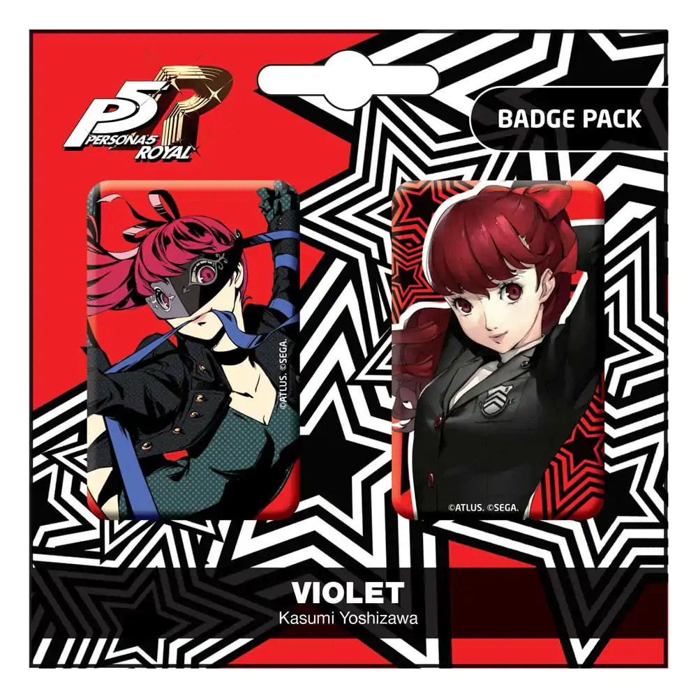 Persona 5 Royal Ansteck-Buttons Doppelpack Violet / Kasumi Yoshizawa termékfotó