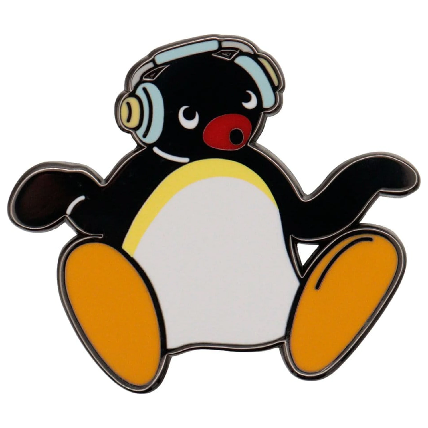 Pingu Pin Anstecker Kopfhörer Limited Edition Produktfoto