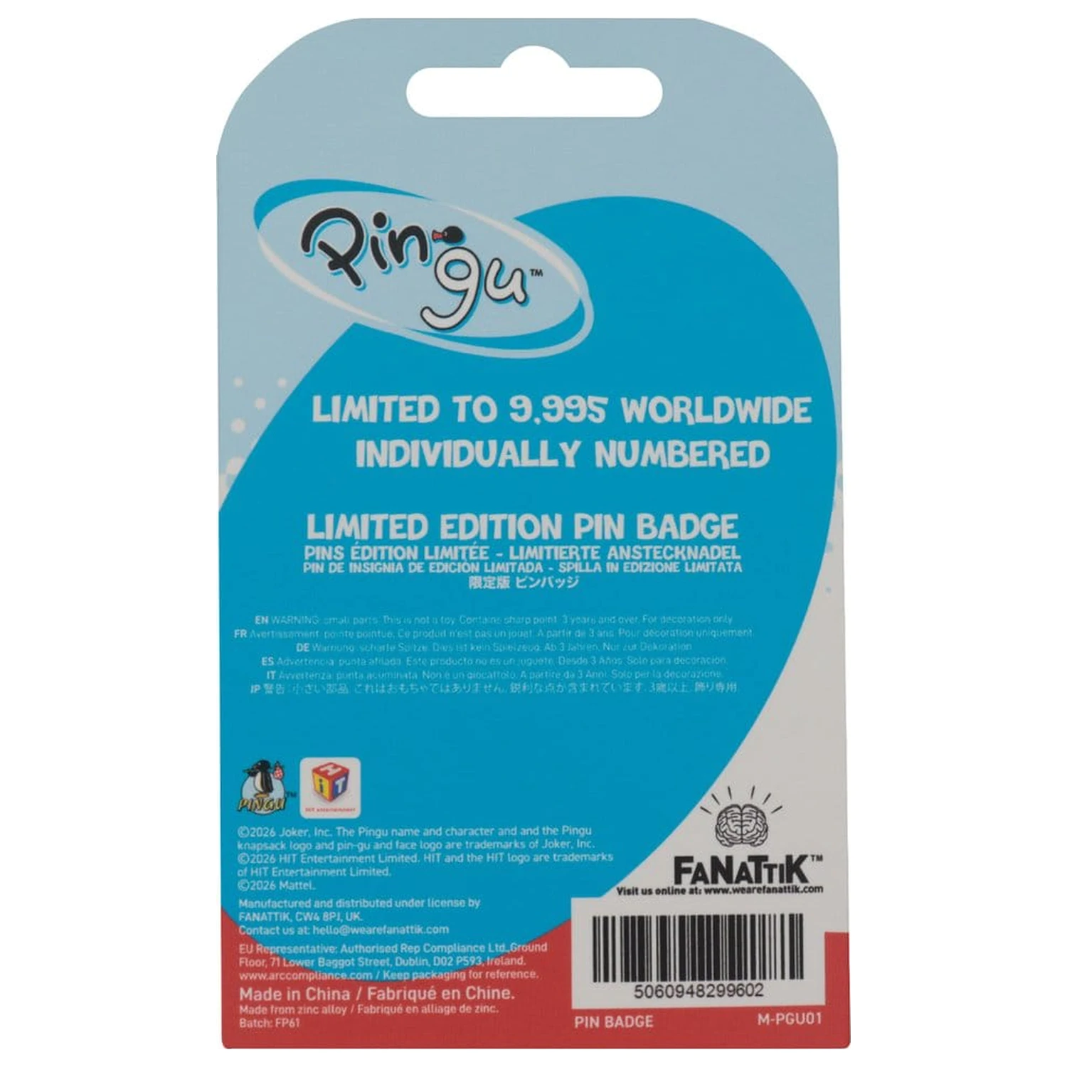 Pingu Pin Anstecker Kopfhörer Limited Edition Produktfoto