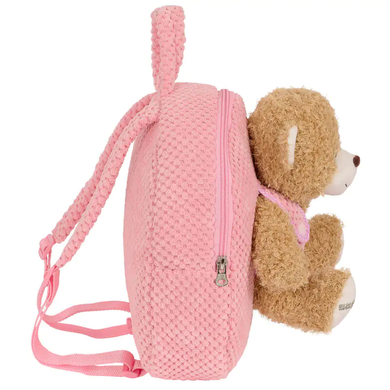Pink Rucksack mit Bär Plüsch 27cm Produktfoto