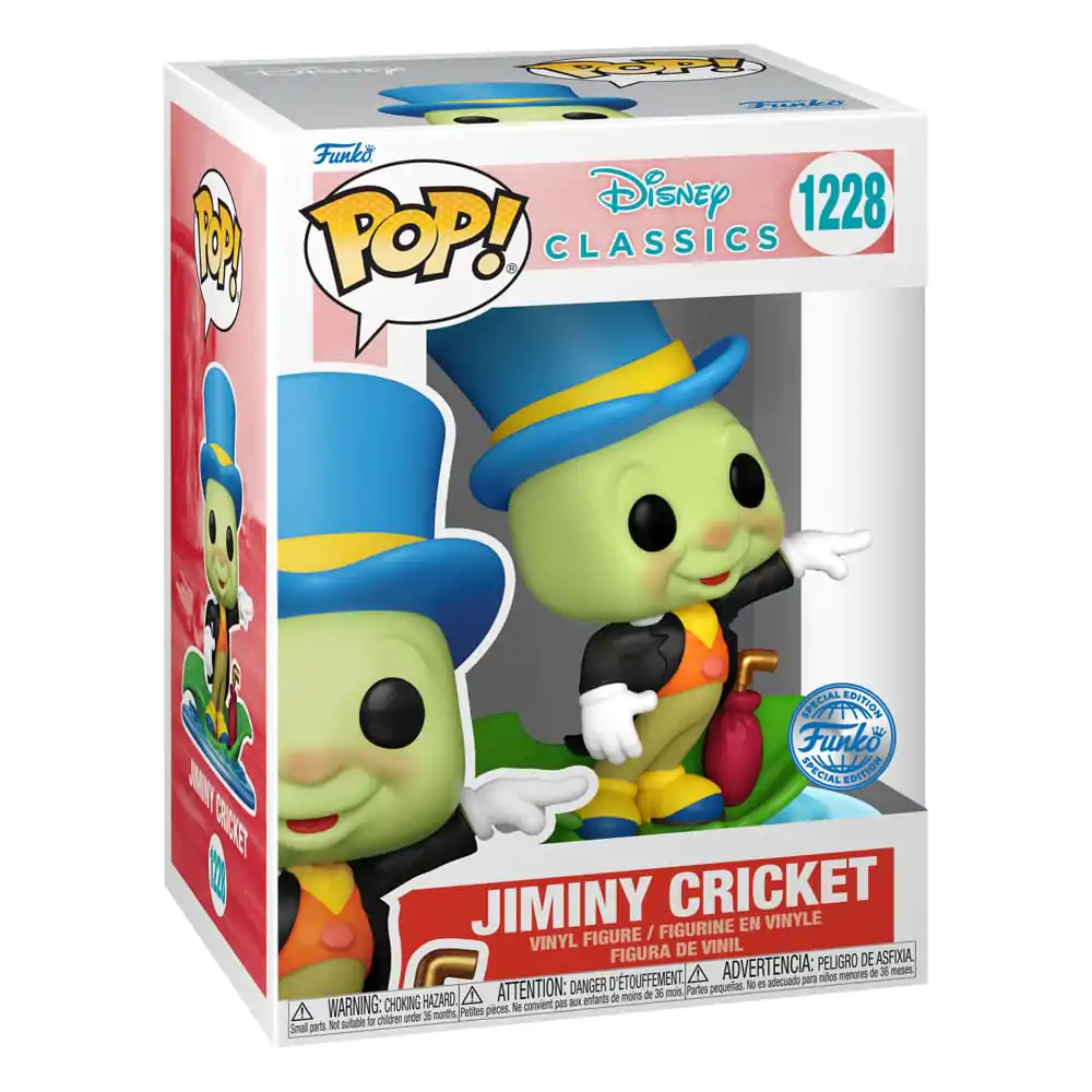 Pinocchio POP! Disney Vinyl Figur Jiminy on leaf 9 cm Produktfoto