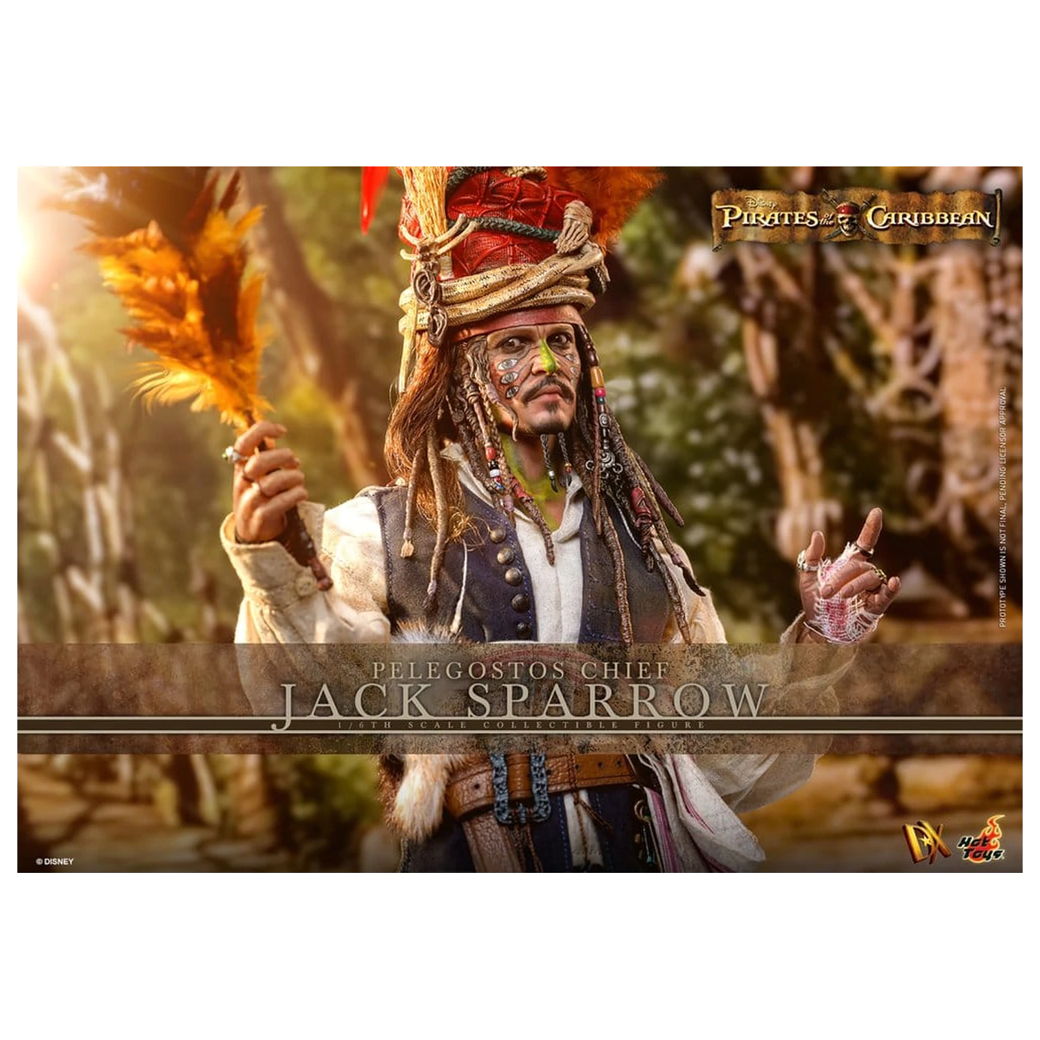 Pirates of the Caribbean: Dead Man's Chest Action DX Figur 1/6 Pelegostos Chief Jack Sparrow 30 cm Produktfoto