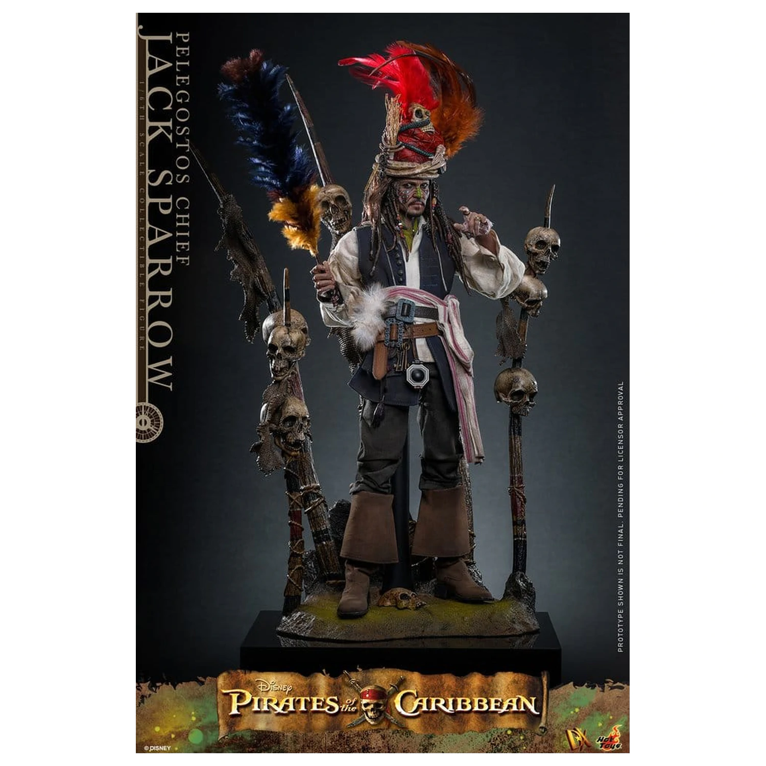 Pirates of the Caribbean: Dead Man's Chest Action DX Figur 1/6 Pelegostos Chief Jack Sparrow 30 cm Produktfoto