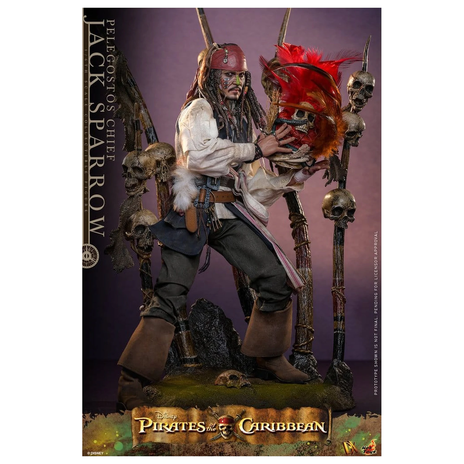 Pirates of the Caribbean: Dead Man's Chest Action DX Figur 1/6 Pelegostos Chief Jack Sparrow 30 cm Produktfoto