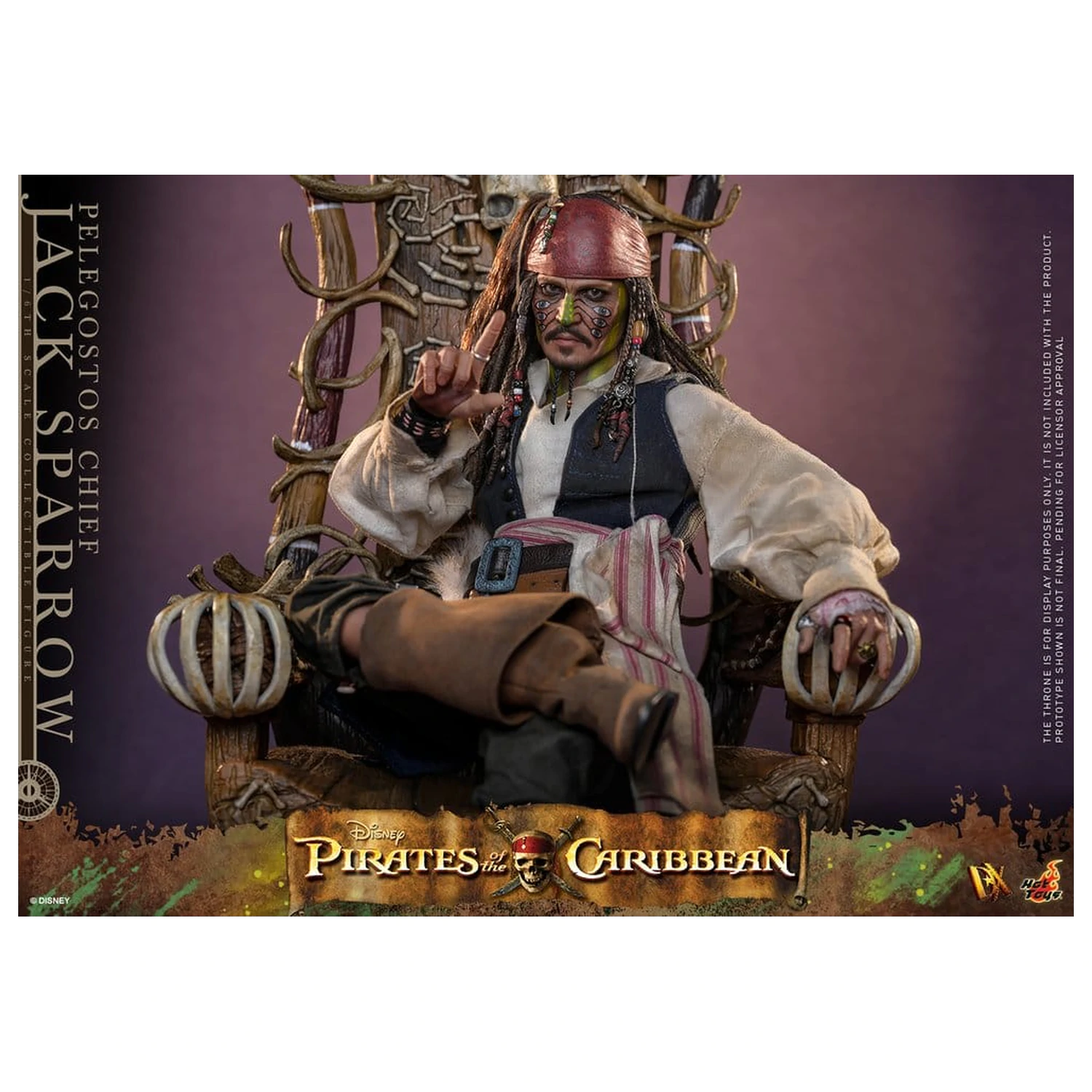 Pirates of the Caribbean: Dead Man's Chest Action DX Figur 1/6 Pelegostos Chief Jack Sparrow 30 cm Produktfoto