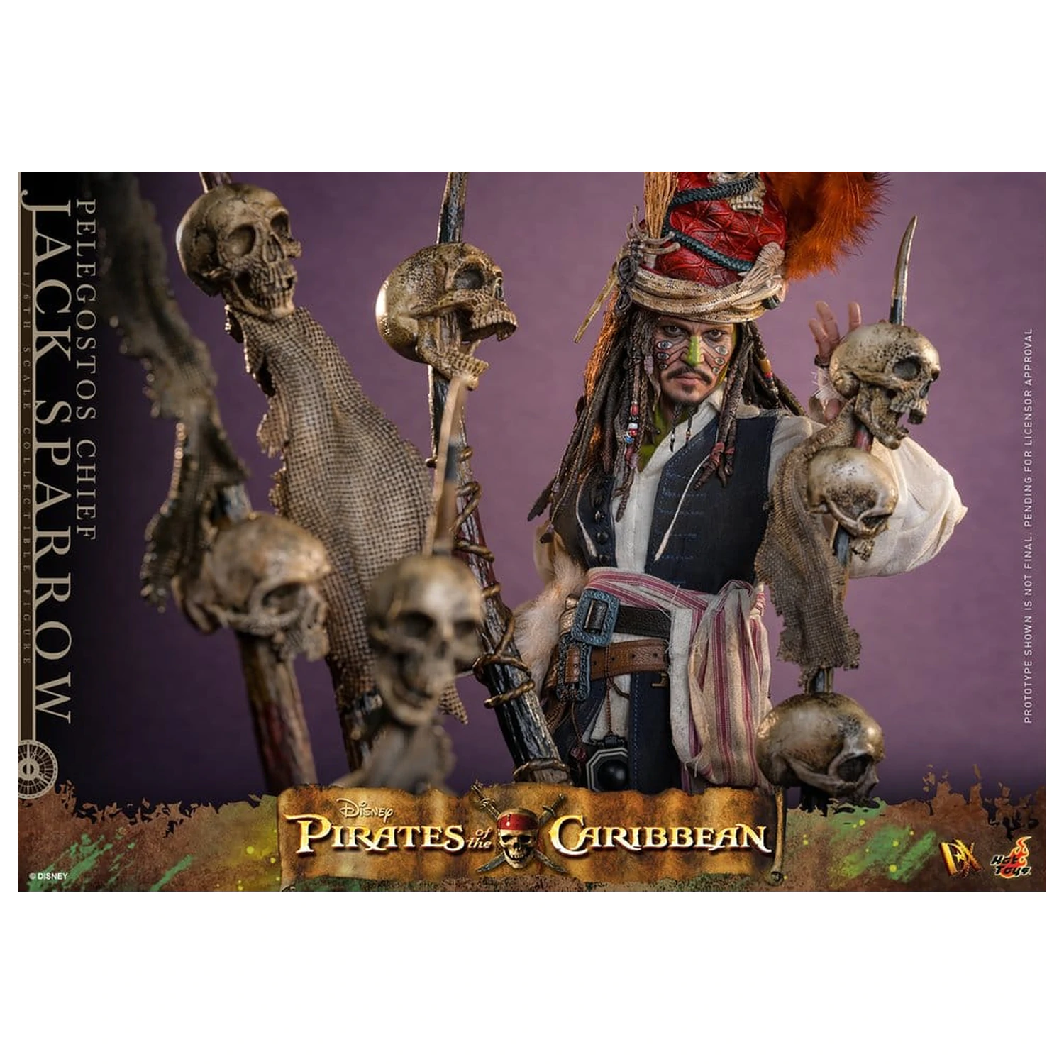 Pirates of the Caribbean: Dead Man's Chest Action DX Figur 1/6 Pelegostos Chief Jack Sparrow 30 cm Produktfoto