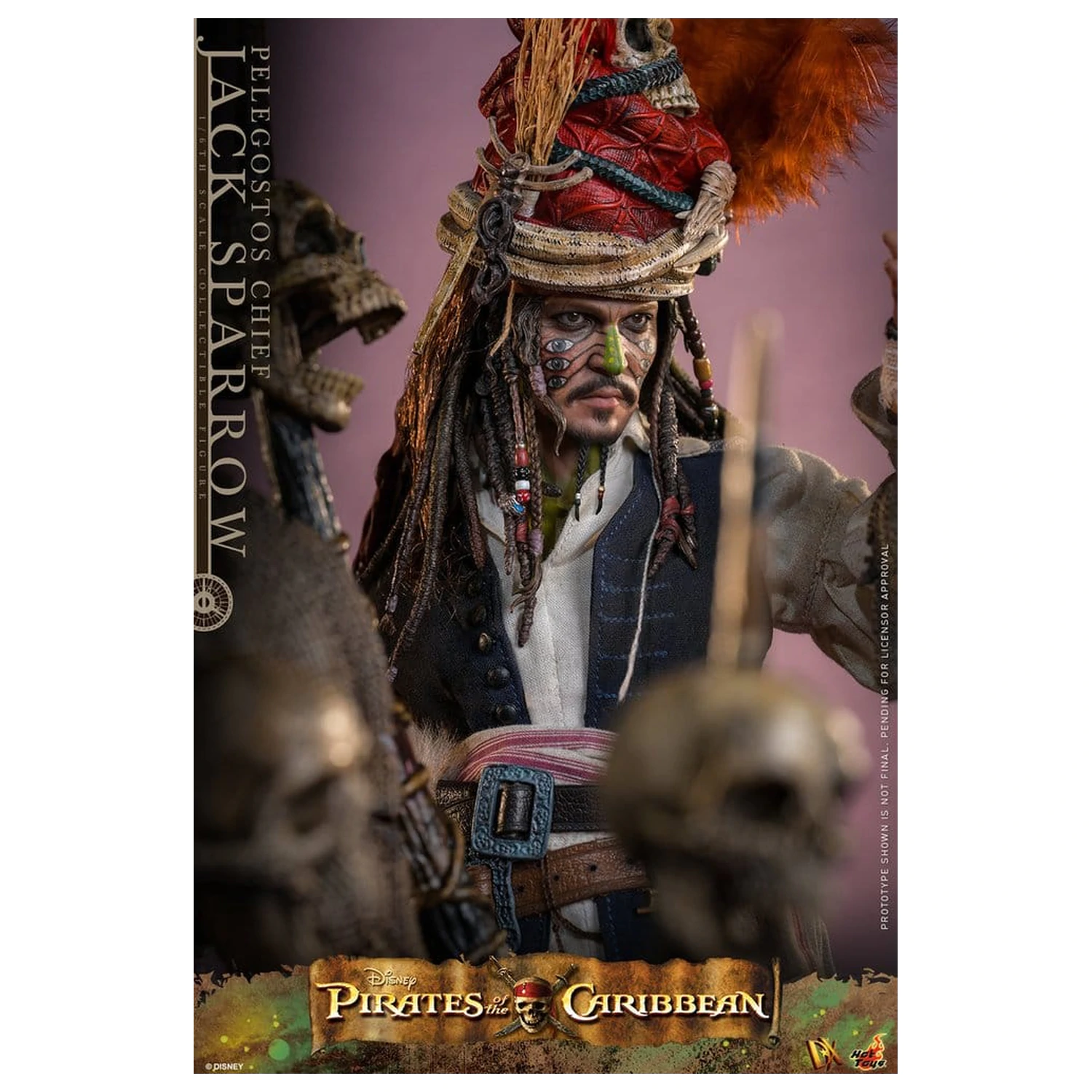 Pirates of the Caribbean: Dead Man's Chest Action DX Figur 1/6 Pelegostos Chief Jack Sparrow 30 cm Produktfoto
