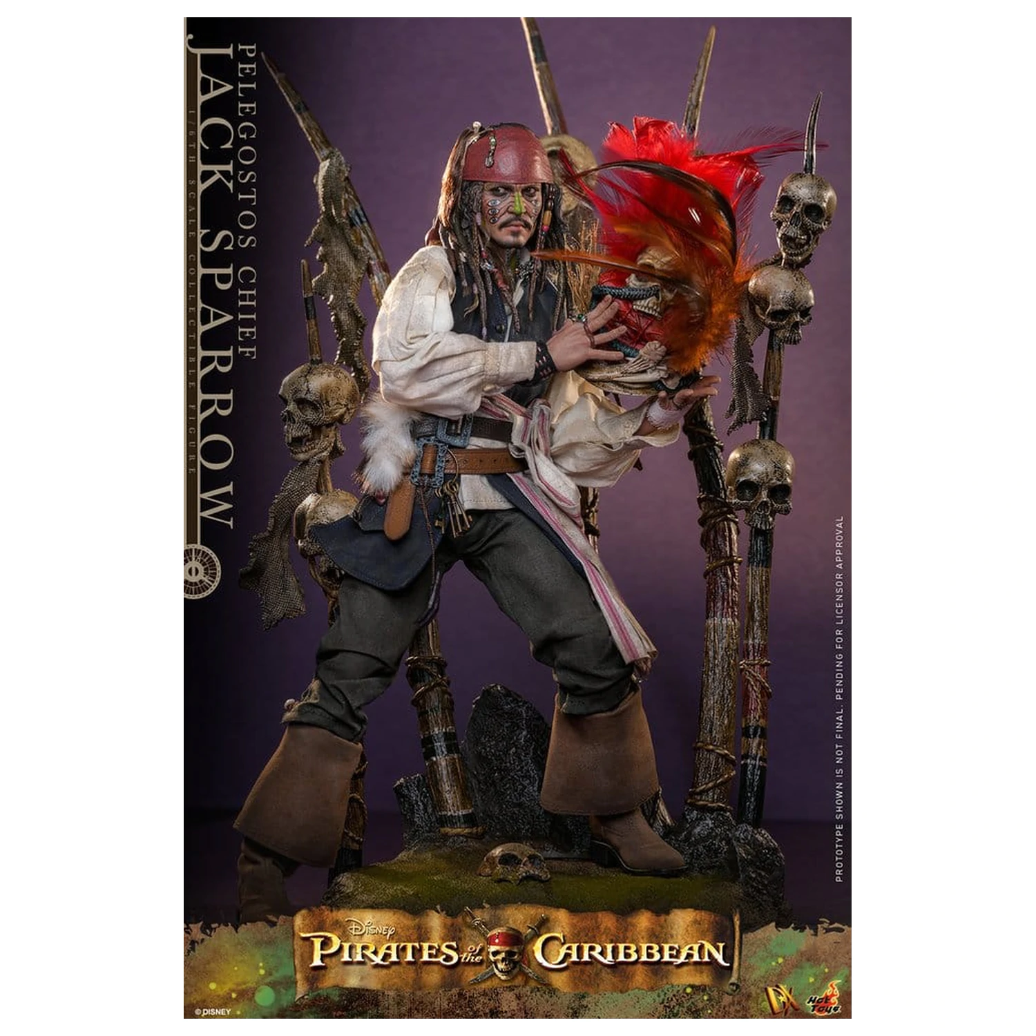 Pirates of the Caribbean: Dead Man's Chest Action DX Figur 1/6 Pelegostos Chief Jack Sparrow 30 cm Produktfoto