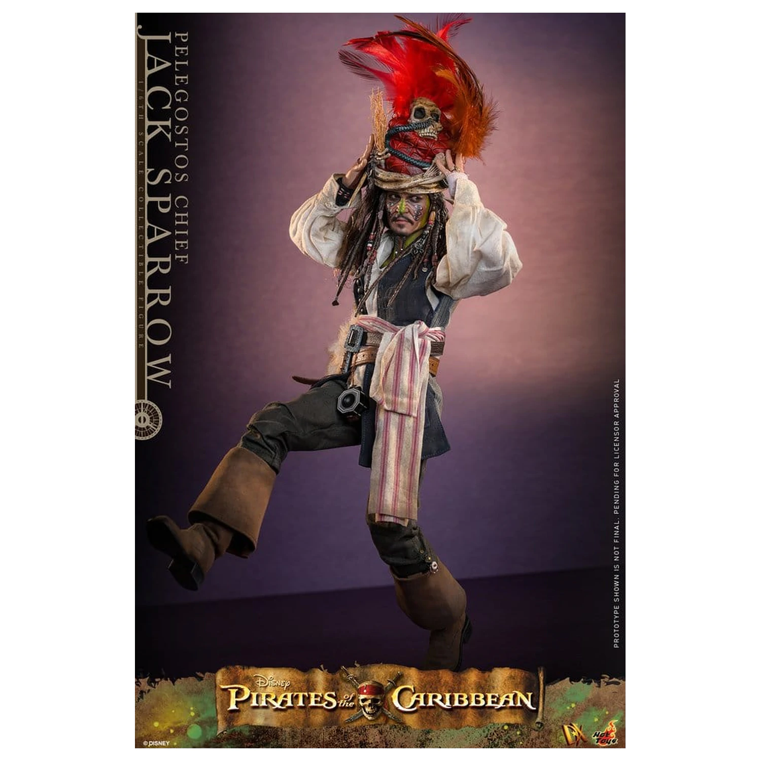 Pirates of the Caribbean: Dead Man's Chest Action DX Figur 1/6 Pelegostos Chief Jack Sparrow 30 cm Produktfoto