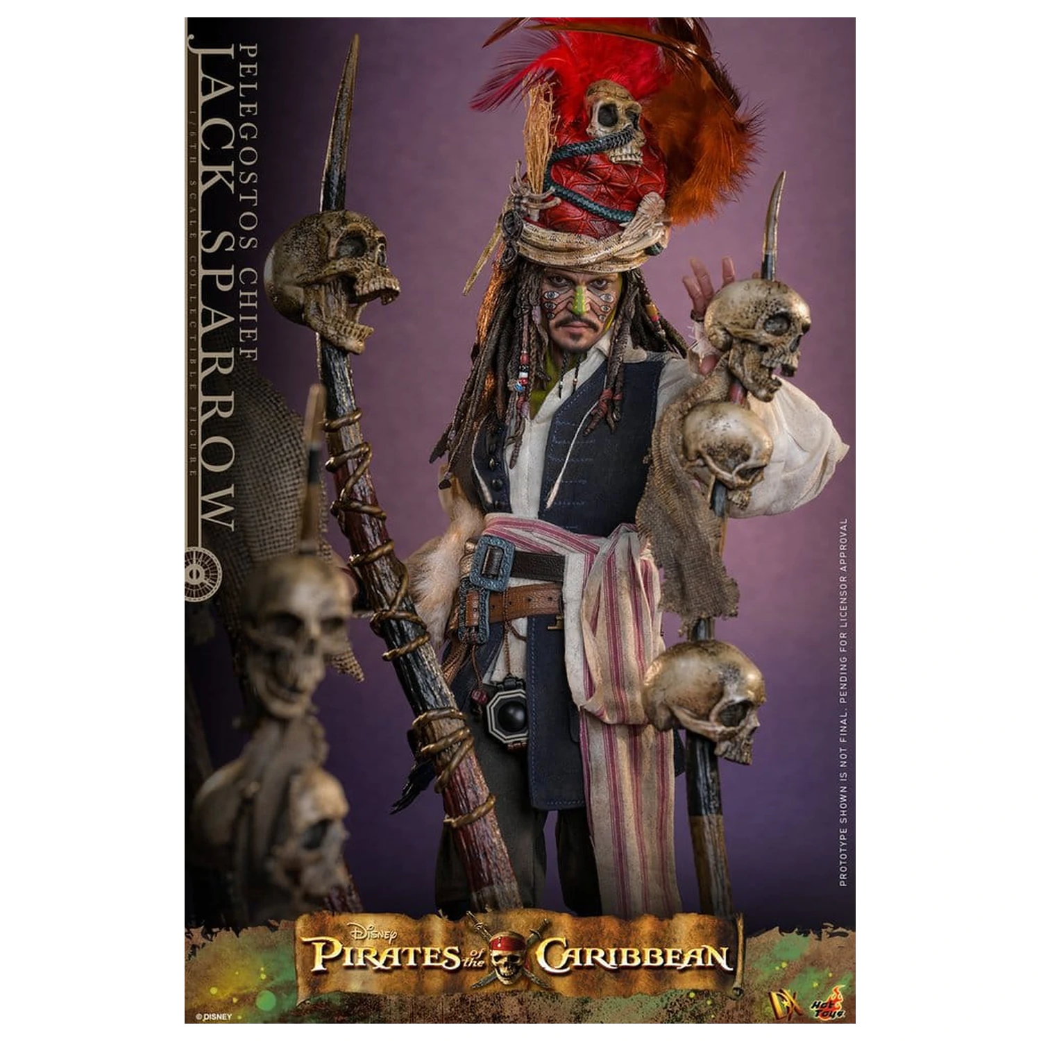 Pirates of the Caribbean: Dead Man's Chest Action DX Figur 1/6 Pelegostos Chief Jack Sparrow 30 cm Produktfoto