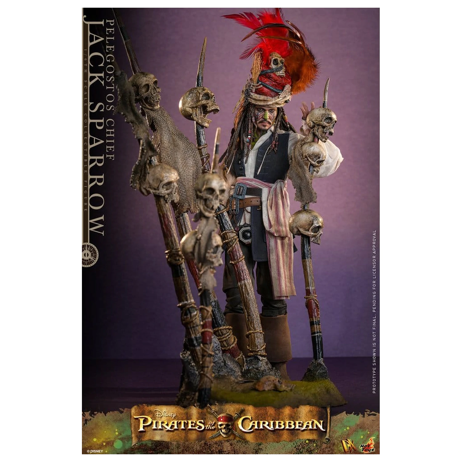 Pirates of the Caribbean: Dead Man's Chest Action DX Figur 1/6 Pelegostos Chief Jack Sparrow 30 cm Produktfoto
