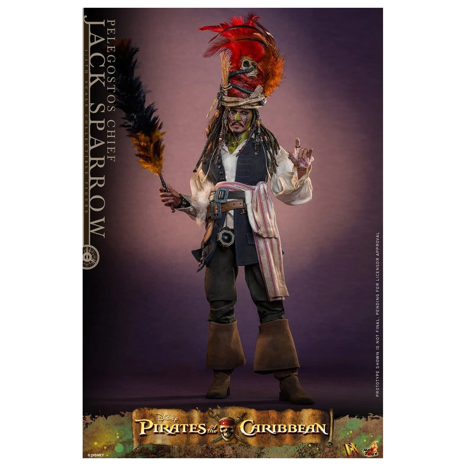 Pirates of the Caribbean: Dead Man's Chest Action DX Figur 1/6 Pelegostos Chief Jack Sparrow 30 cm Produktfoto