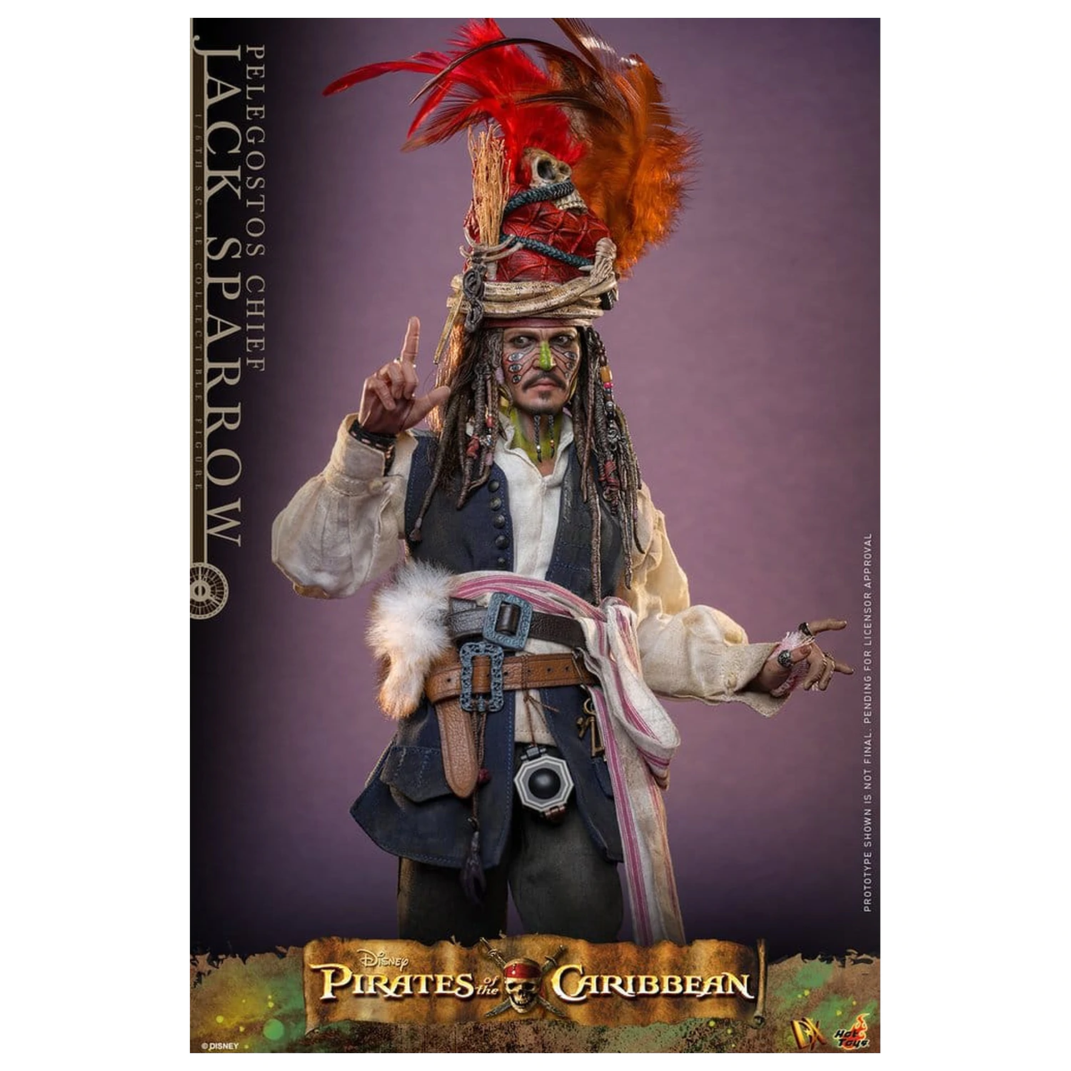 Pirates of the Caribbean: Dead Man's Chest Action DX Figur 1/6 Pelegostos Chief Jack Sparrow 30 cm Produktfoto