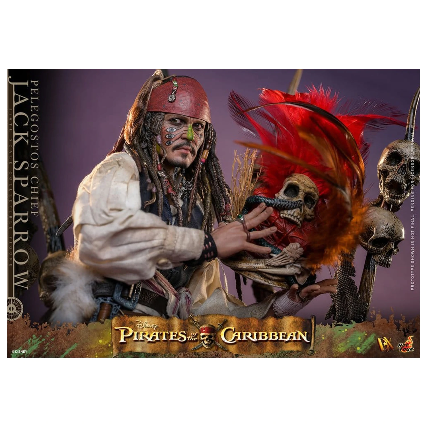 Pirates of the Caribbean: Dead Man's Chest Action DX Figur 1/6 Pelegostos Chief Jack Sparrow 30 cm Produktfoto