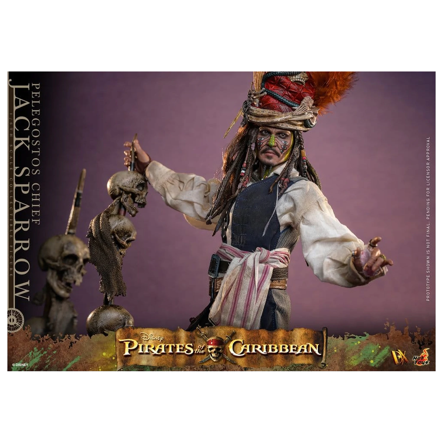 Pirates of the Caribbean: Dead Man's Chest Action DX Figur 1/6 Pelegostos Chief Jack Sparrow 30 cm Produktfoto