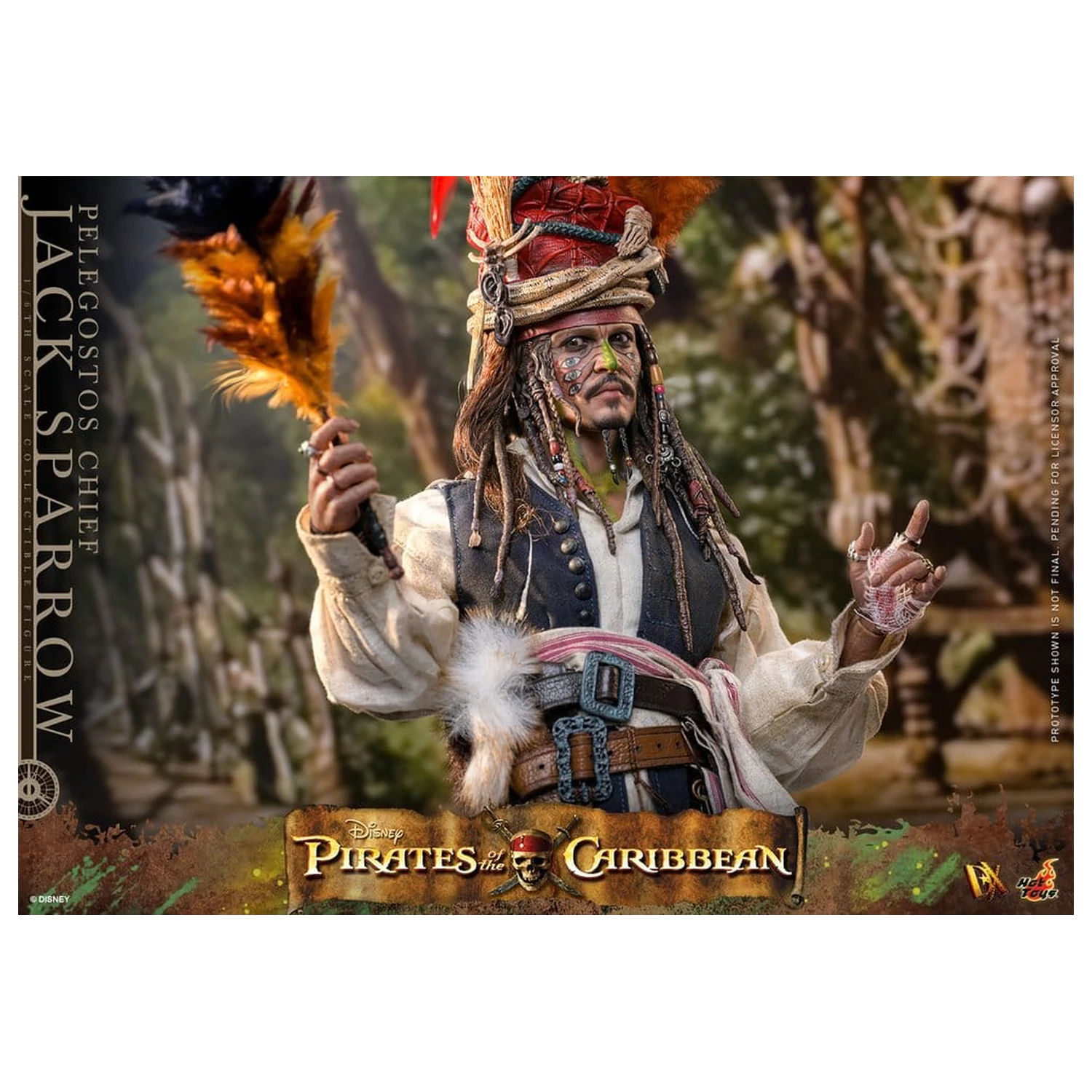 Pirates of the Caribbean: Dead Man's Chest Action DX Figur 1/6 Pelegostos Chief Jack Sparrow 30 cm Produktfoto