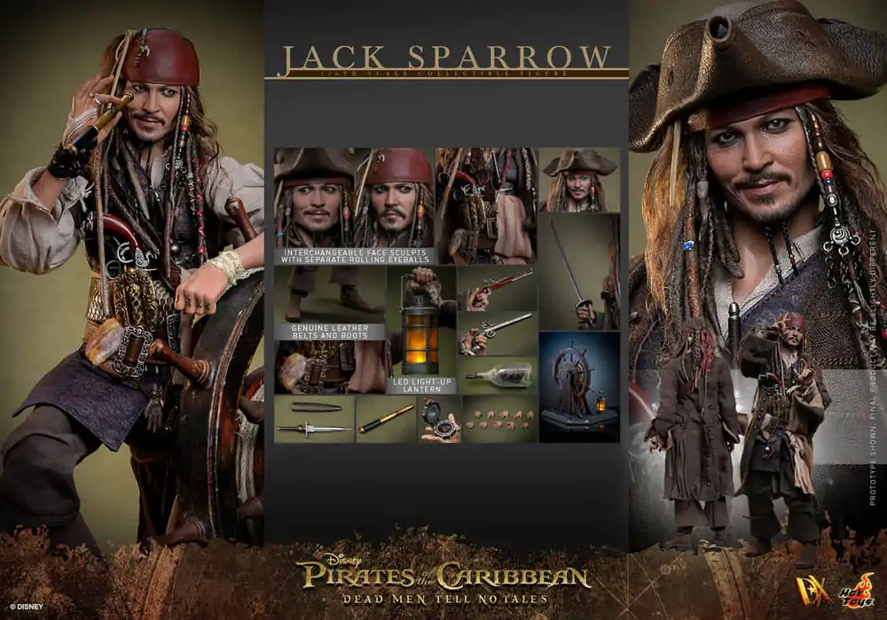 Pirates of the Caribbean: Salazars Rache DX Actionfigur 1/6 Jack Sparrow 30 cm Produktfoto