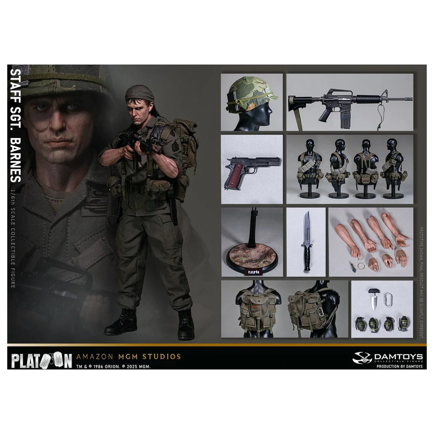 Platoon Actionfigur 1/6 Staff Sergeant Barnes 30 cm Produktfoto
