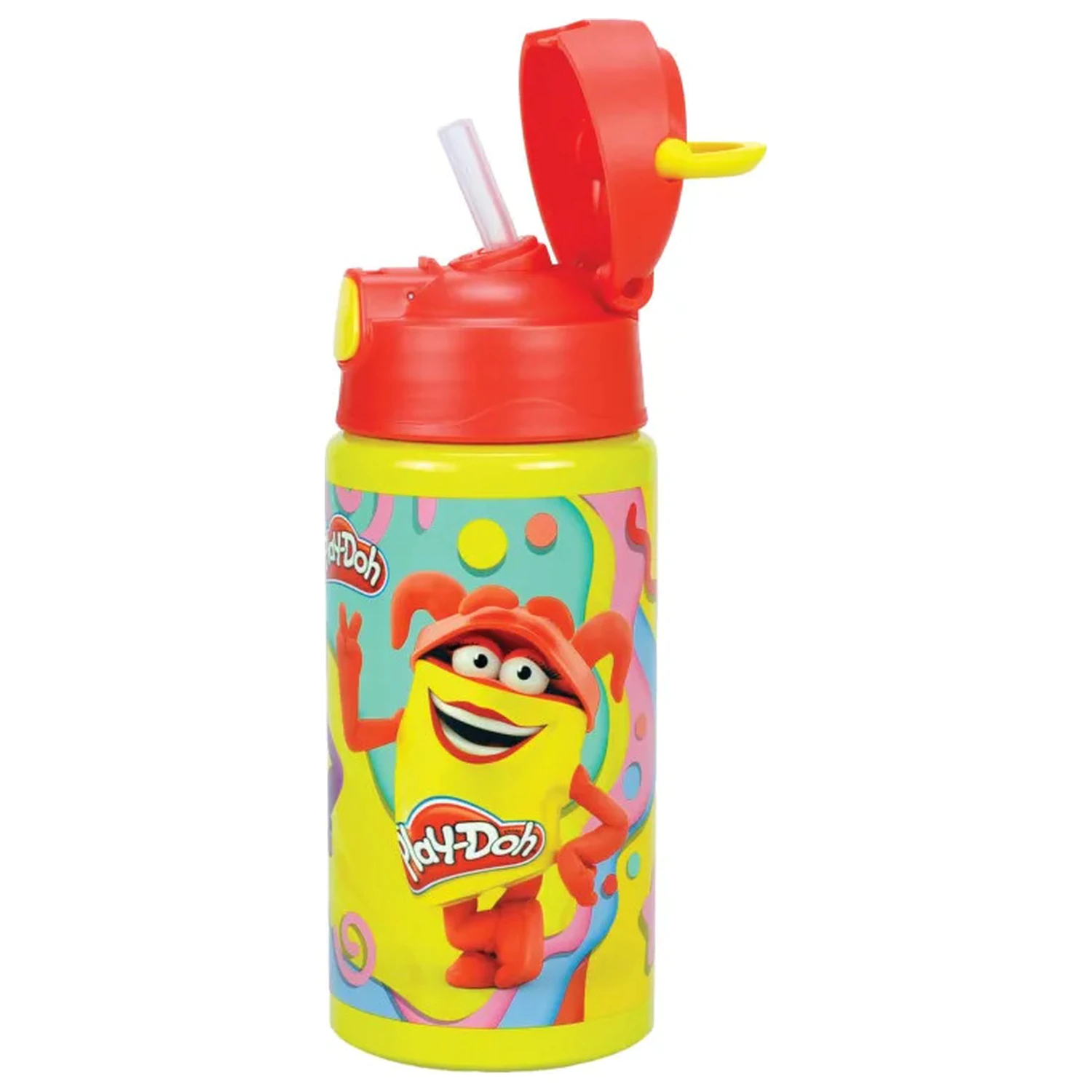 Play-Doh Happy Aluminium Strohhalmflasche mit Aufhänger 500 ml Produktfoto