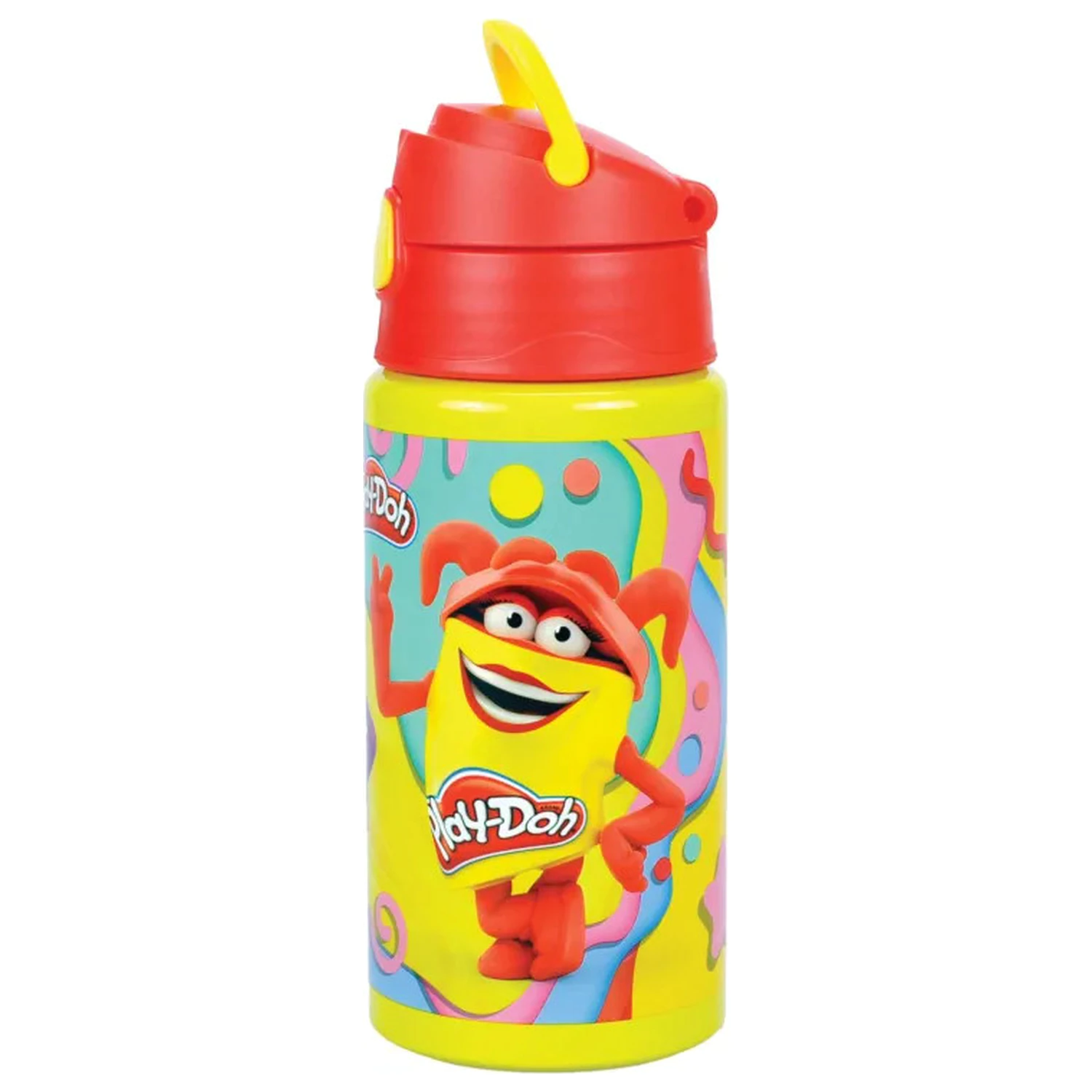 Play-Doh Happy Aluminium Strohhalmflasche mit Aufhänger 500 ml Produktfoto