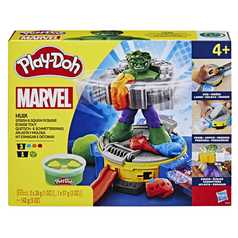 Play-Doh Marvel Hulk Zerquetscht und formt Produktfoto