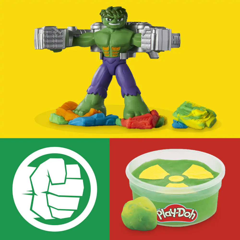 Play-Doh Marvel Hulk Zerquetscht und formt Produktfoto