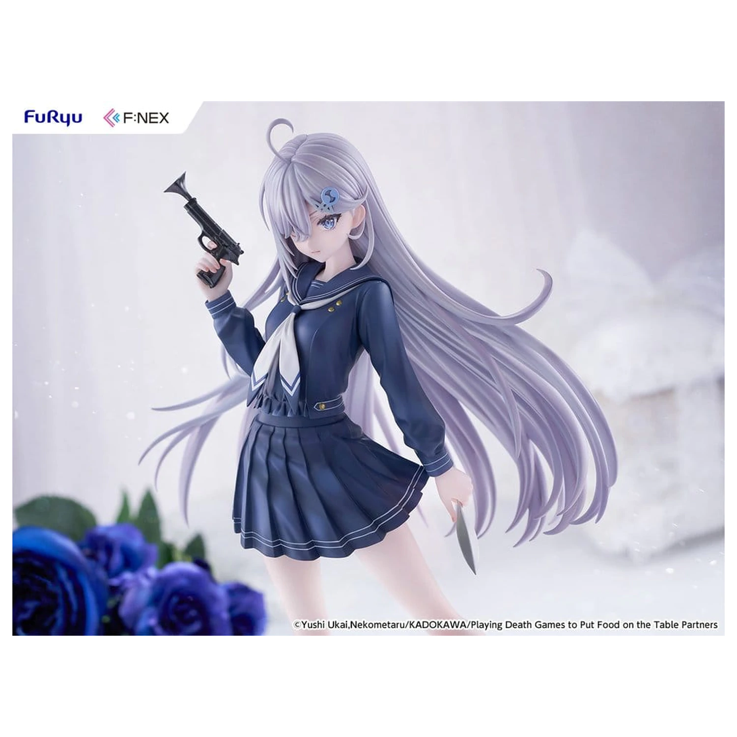 Playing Death Games to Put Food on the Table PVC Figur 1/7 Yuki School Uniform Ver. 24 cm Produktfoto