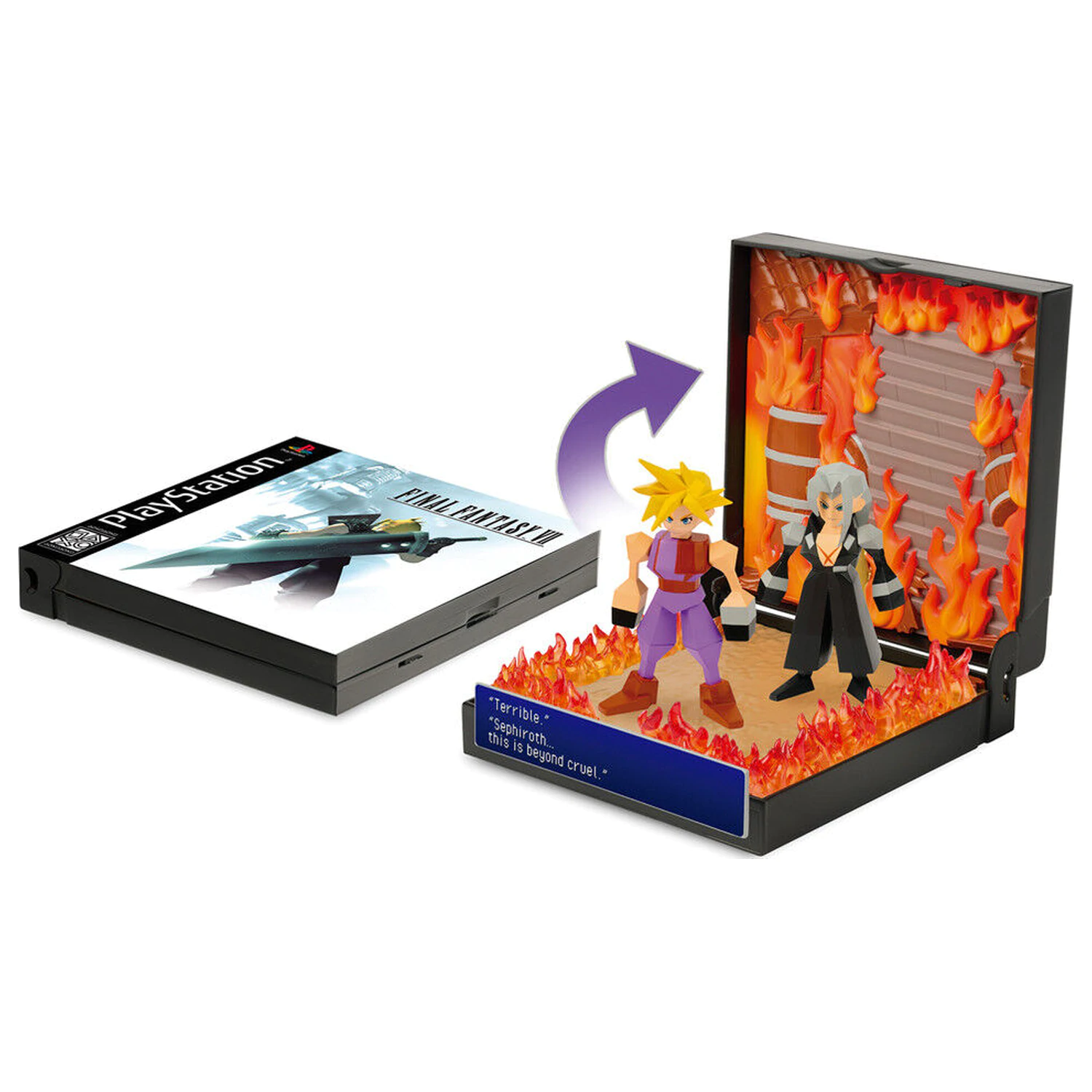 PlayStation Final Fantasy VII Burning at Nibelheim Diorama - Diorama Produktfoto