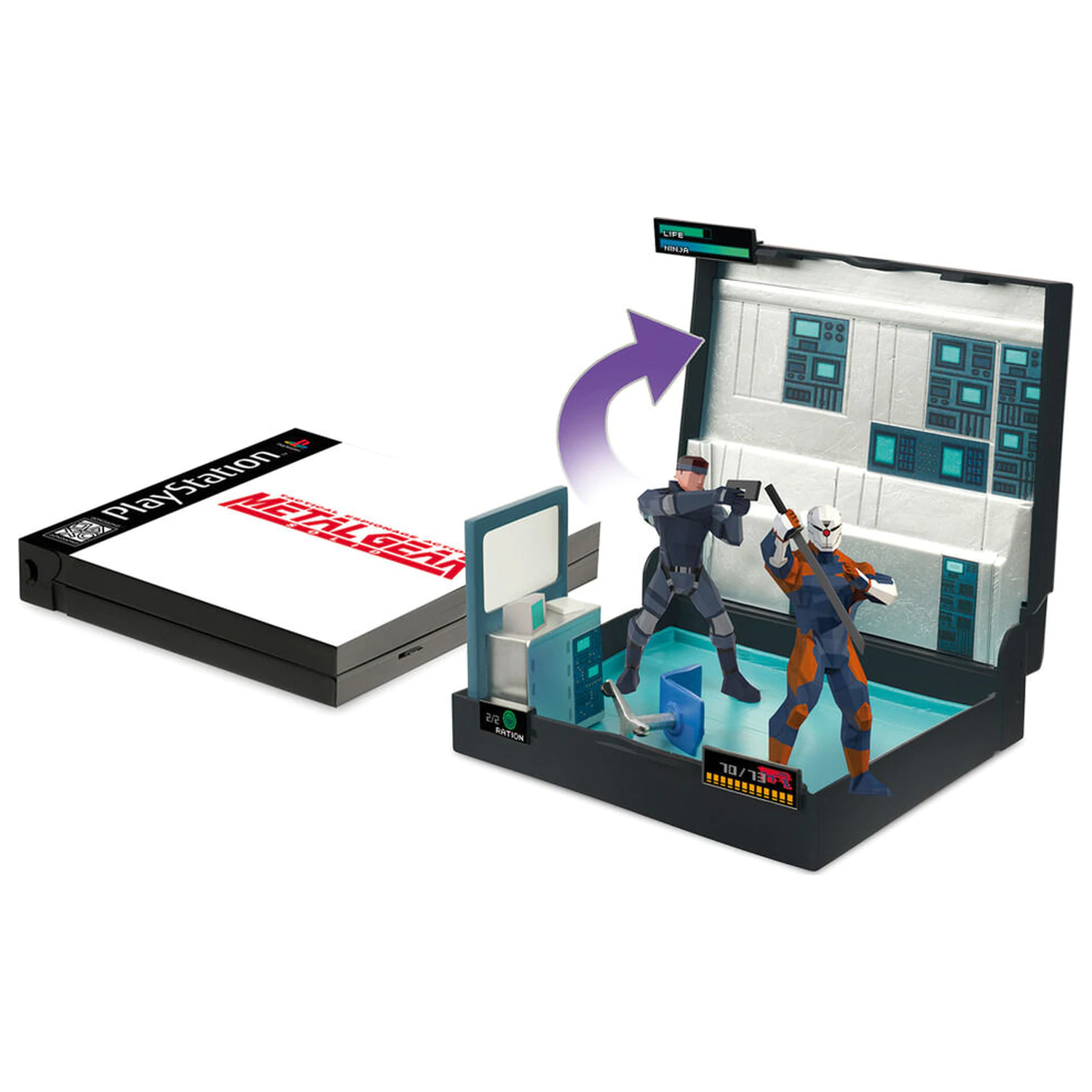 PlayStation Metal Gear Solid Solid Snake Vs Cyborg Ninja Diorama - Diorama Produktfoto