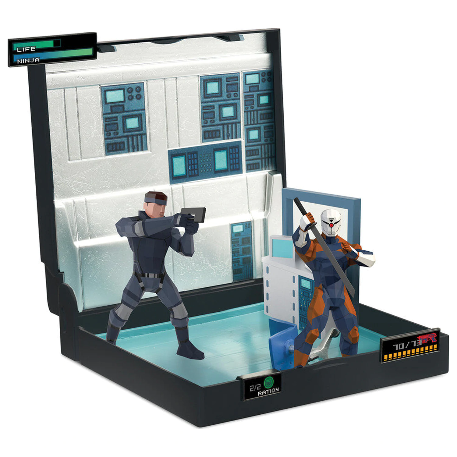 PlayStation Metal Gear Solid Solid Snake Vs Cyborg Ninja Diorama - Diorama Produktfoto