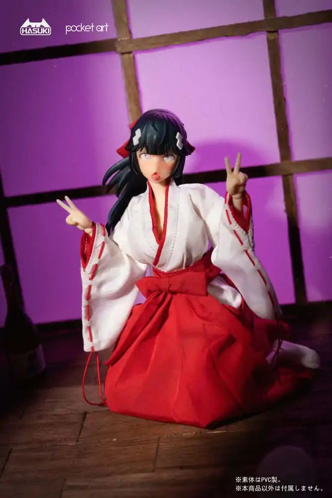 Pocket Art Actionfigur 1/12 PA005 Exorcism Shrine Maiden Tsubaki 15 cm Produktfoto