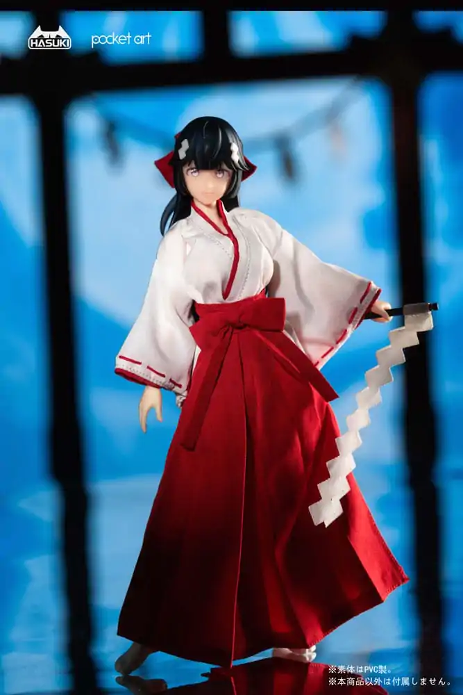 Pocket Art Actionfigur 1/12 PA005 Exorcism Shrine Maiden Tsubaki 15 cm Produktfoto