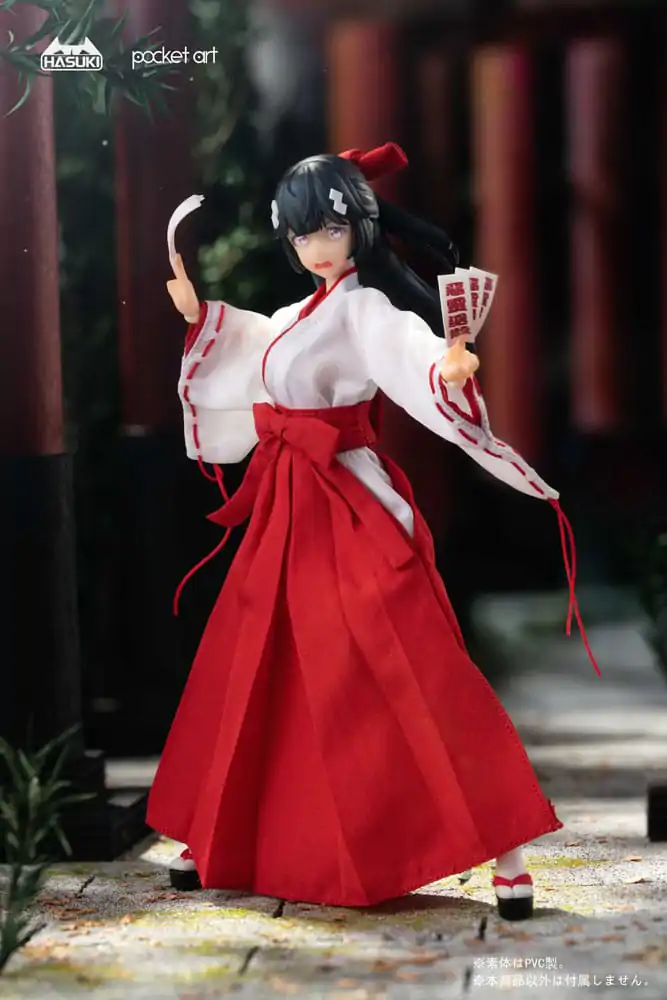 Pocket Art Actionfigur 1/12 PA005 Exorcism Shrine Maiden Tsubaki 15 cm Produktfoto