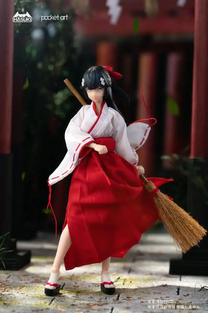 Pocket Art Actionfigur 1/12 PA005 Exorcism Shrine Maiden Tsubaki 15 cm Produktfoto