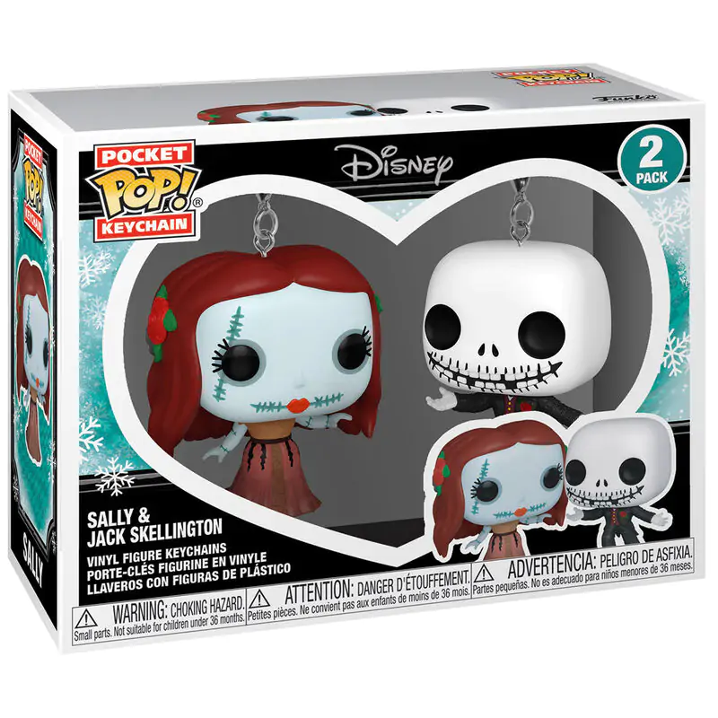 Pocket POP 2-er Pack Schlüsselanhänger Disney Nightmare Before Christmas Jack & Sally termékfotó