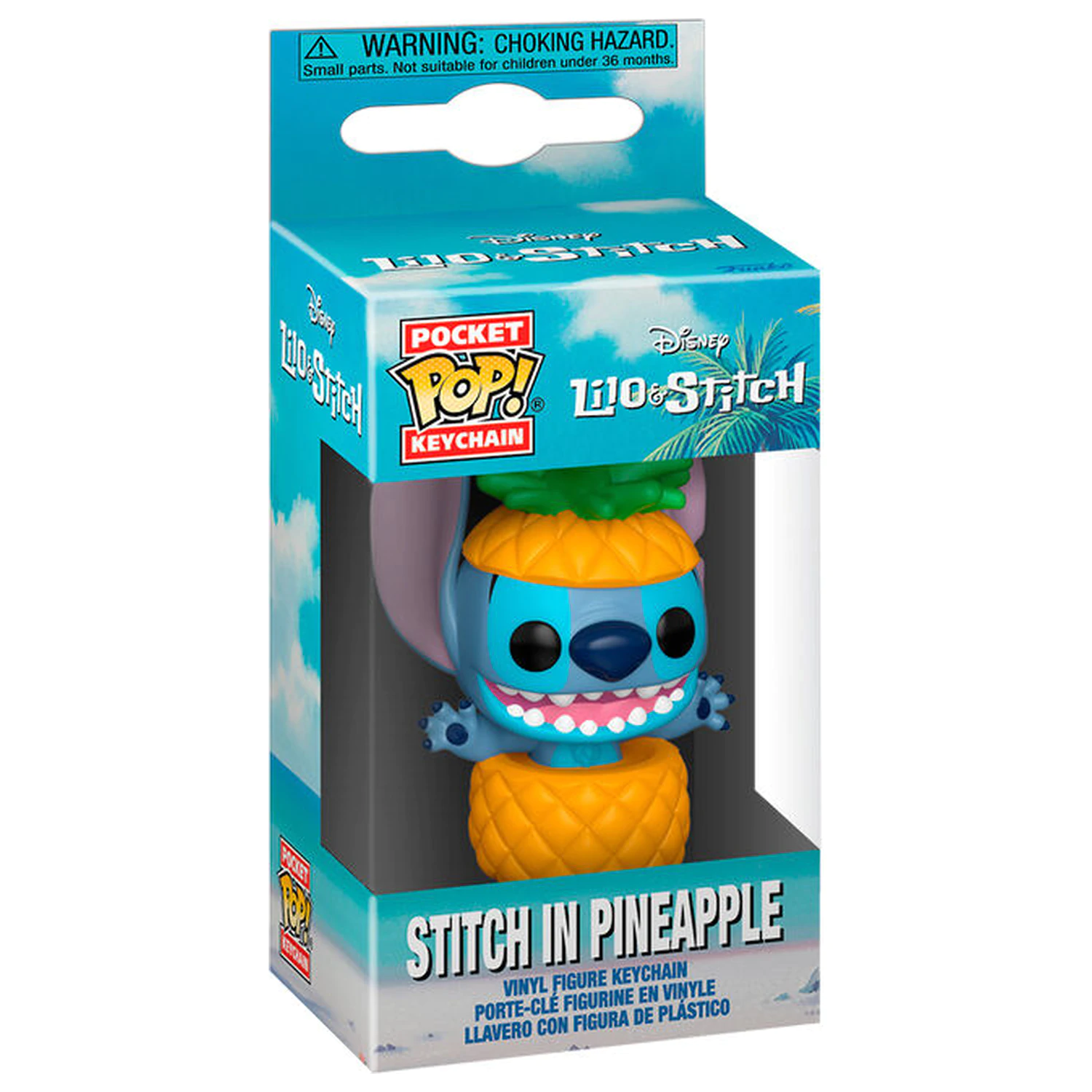 Pocket Funko POP Schlüsselanhänger Disney Lilo & Stitch - Stitch in Pineapple Produktfoto