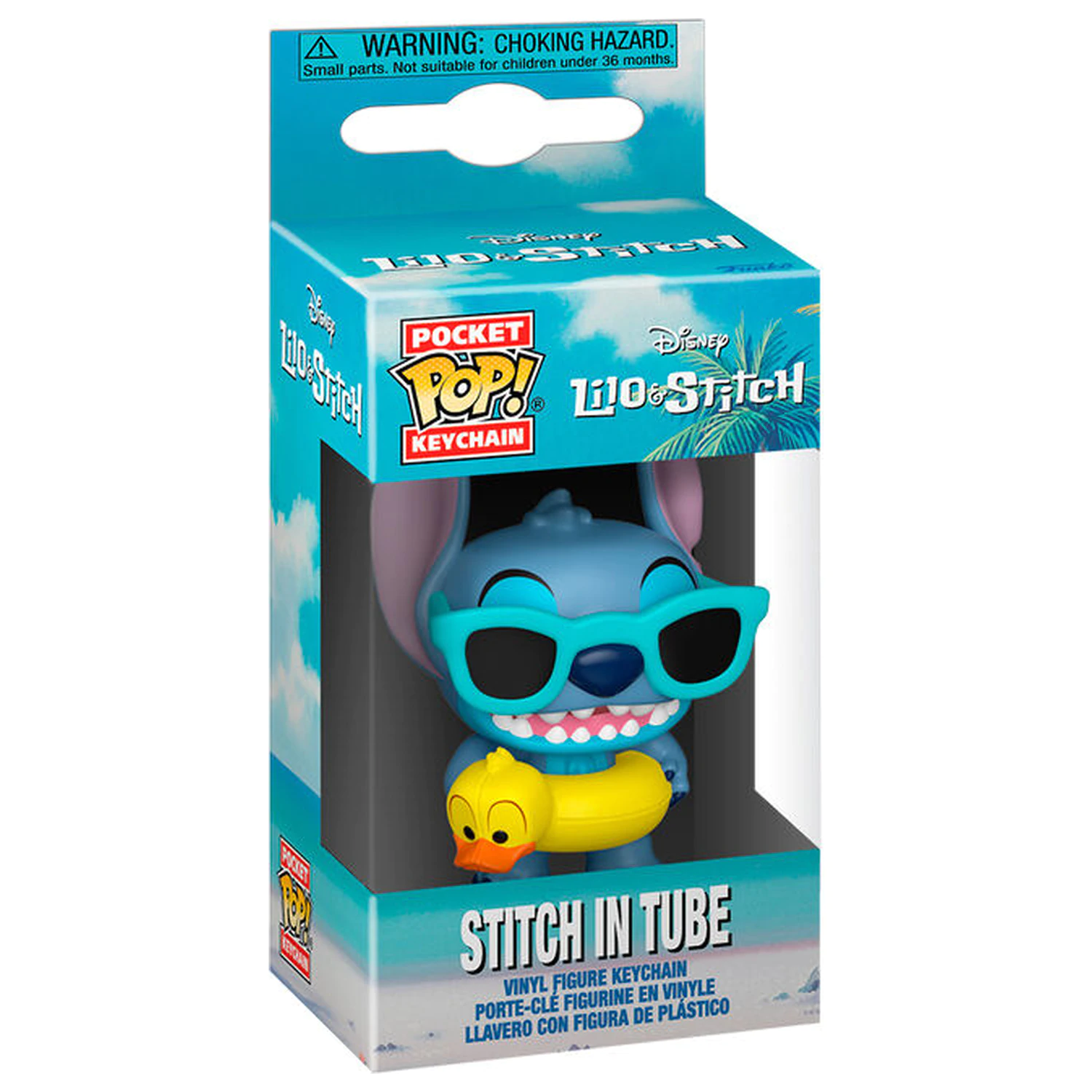 Pocket Funko POP Schlüsselanhänger Disney Lilo & Stitch - Stitch in Tube Produktfoto