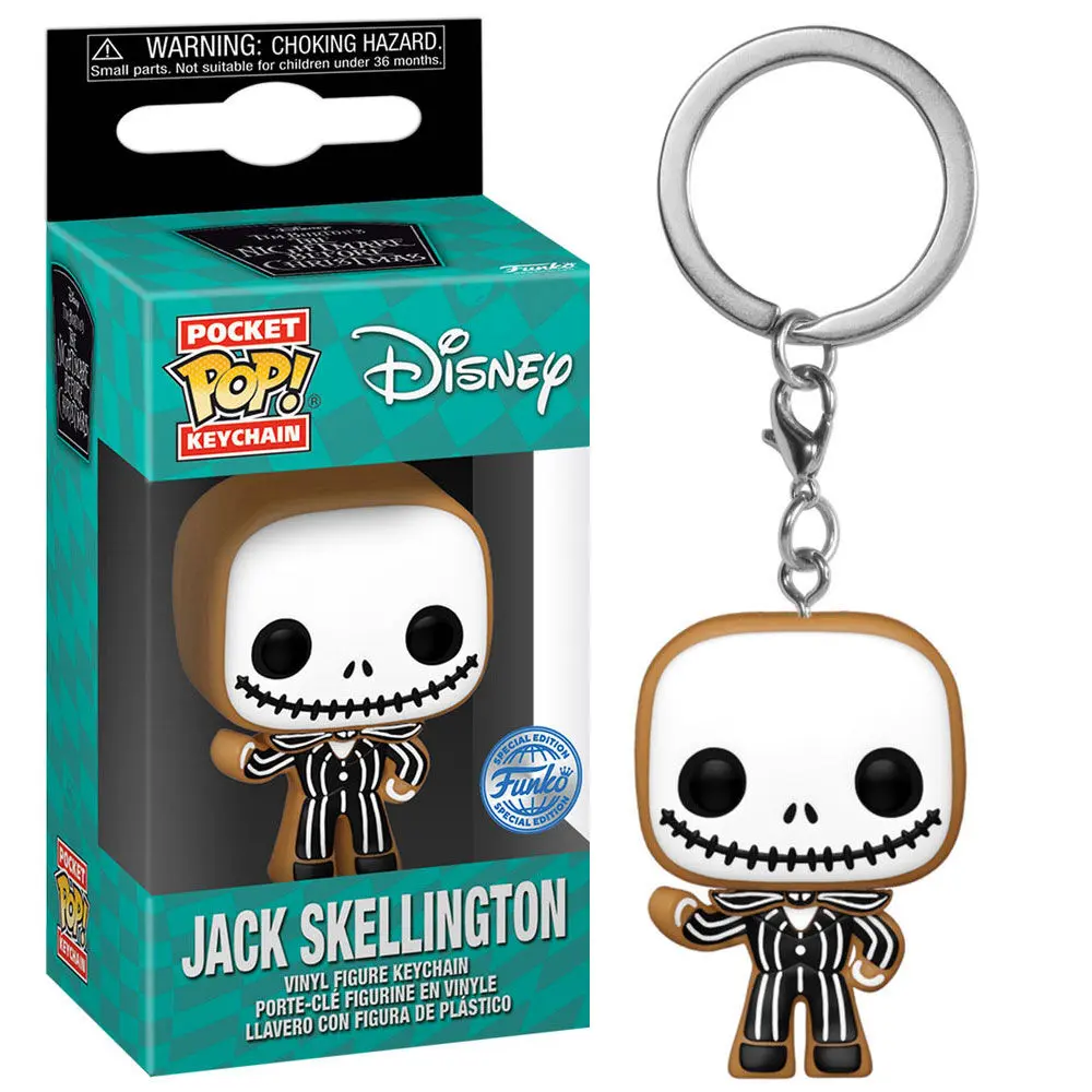 Pocket POP Schlüsselanhänger Disney Nightmare Before Christmas Jack Skellington Gingerbread Exclusive termékfotó