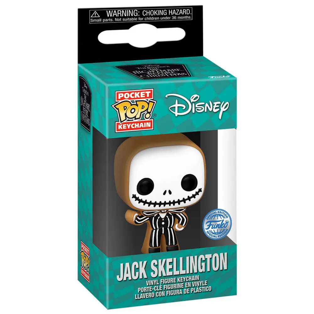 Pocket POP Schlüsselanhänger Disney Nightmare Before Christmas Jack Skellington Gingerbread Exclusive termékfotó