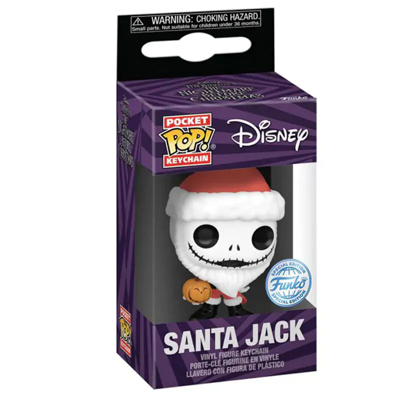 Pocket Funko POP Schlüsselanhänger Disney Nightmare Before Christmas Santa Jack Exclusive termékfotó