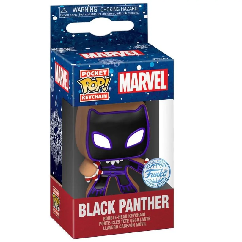 Pocket POP Schlüsselanhänger Marvel Holiday Black Panther Exclusive Produktfoto