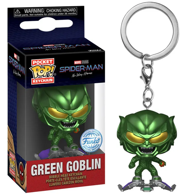 Pocket POP Schlüsselanhänger Marvel Spider-Man No Way Home Green Globin Exclusive Produktfoto