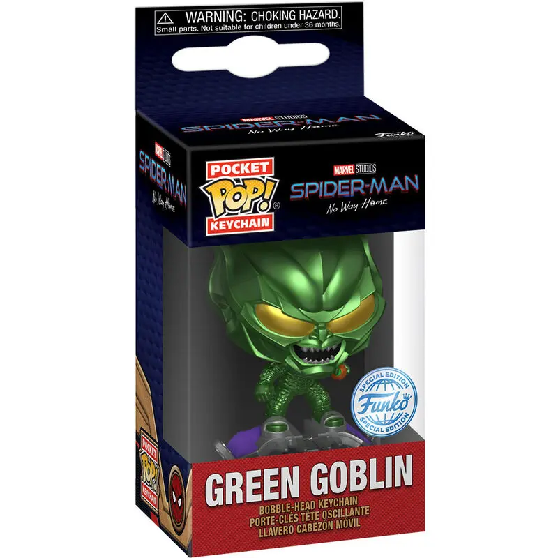 Pocket POP Schlüsselanhänger Marvel Spider-Man No Way Home Green Globin Exclusive Produktfoto